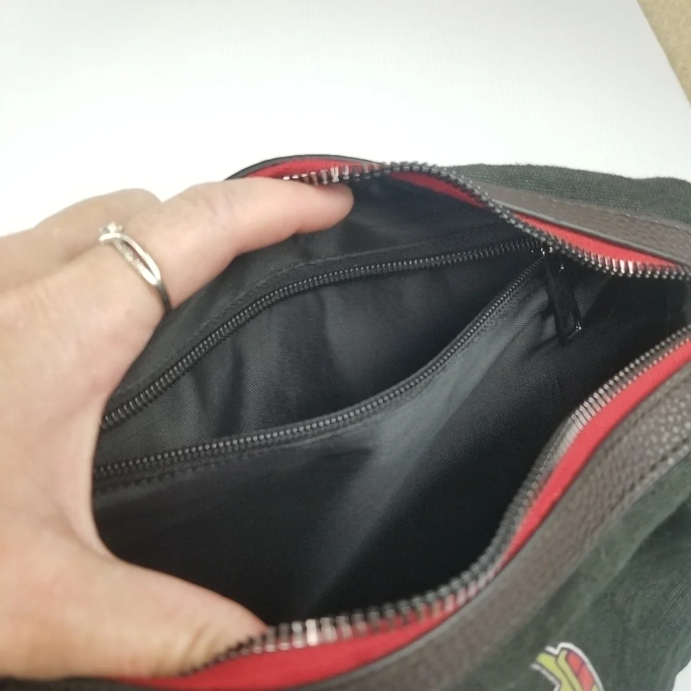 Life Is Good Black Canvas Football Tailgate Toiletry Travel Bag NWT